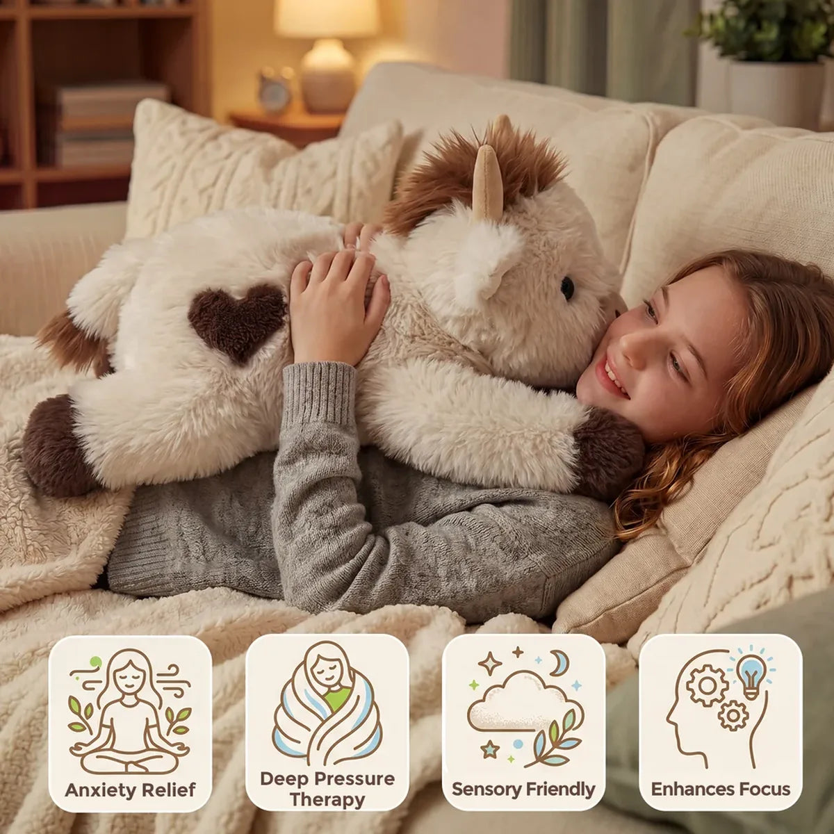 Heated Weighted Cow Plush