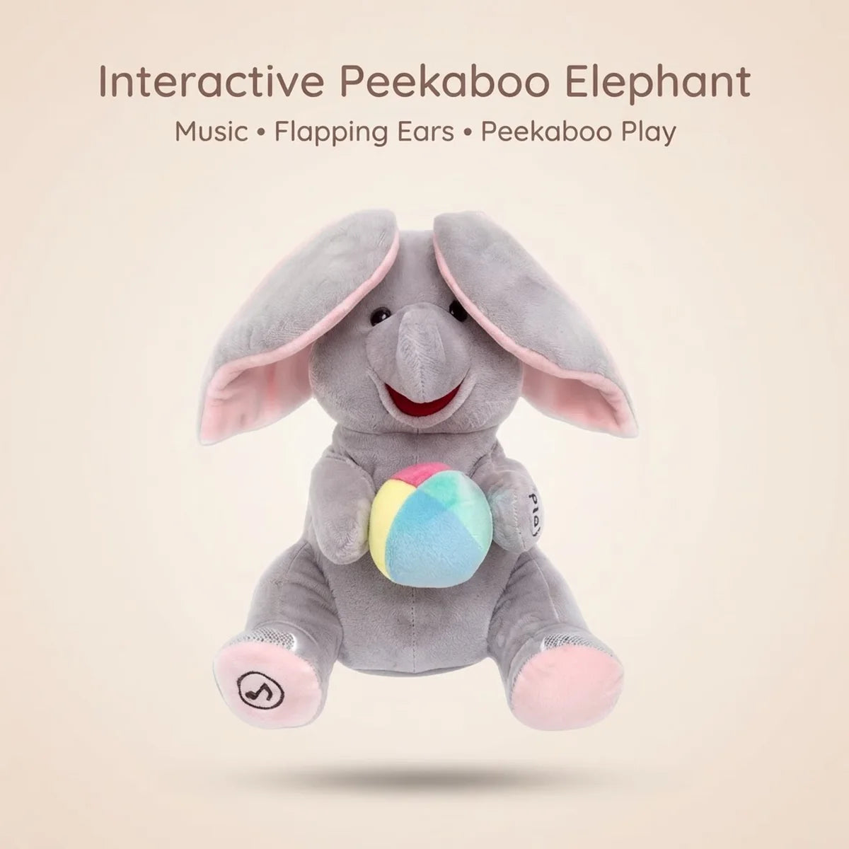 Interactive Peekaboo Elephant