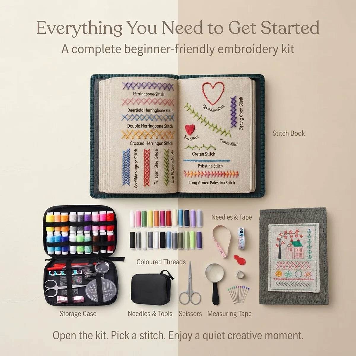 Embroidery Stitch Journal Kit